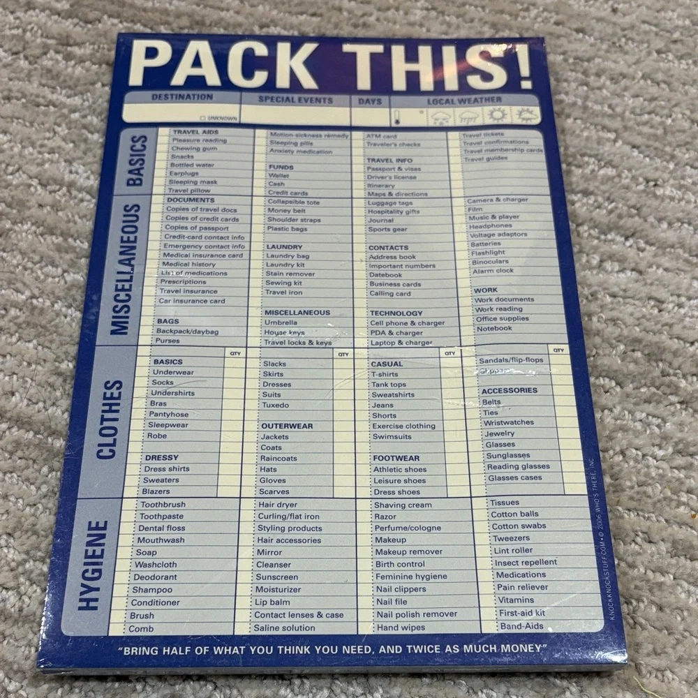 Knock Knock Pack This! Planner - Blue and White